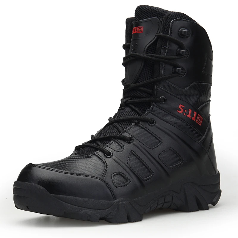 
Wholesale cheap leather black kenya tactical army military boots for men 