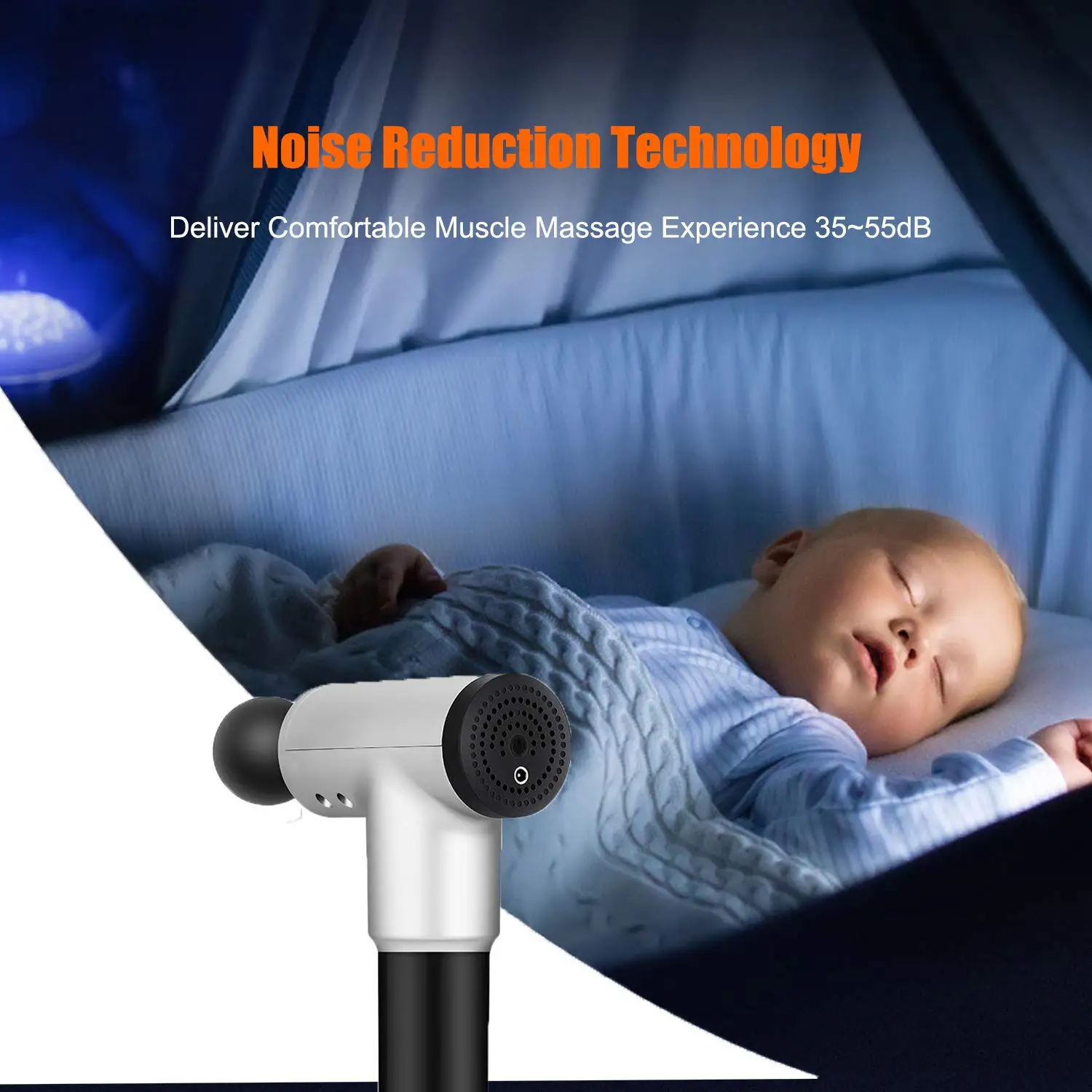 Rechargeable Massage Gun Professional Deep Tissue Massager for Muscle Tension Relief with 4 Massage Head for Body