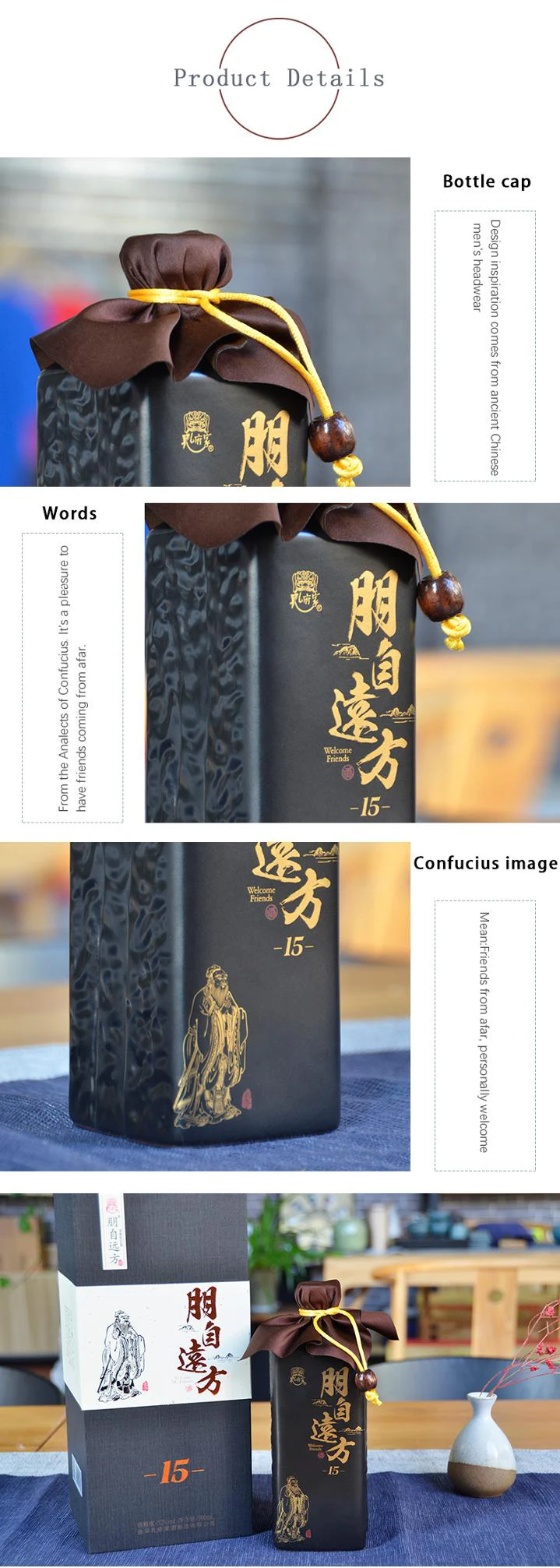 Hot Sale Chinese Famous Liquor Sorghum Traditional Rice Wine Chinese White Liquor