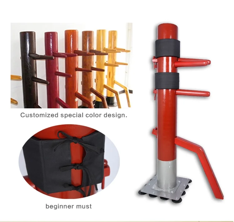Wooden Dummy Wing Chun Kung Fu Functional Wooden Dummy Stand Martial