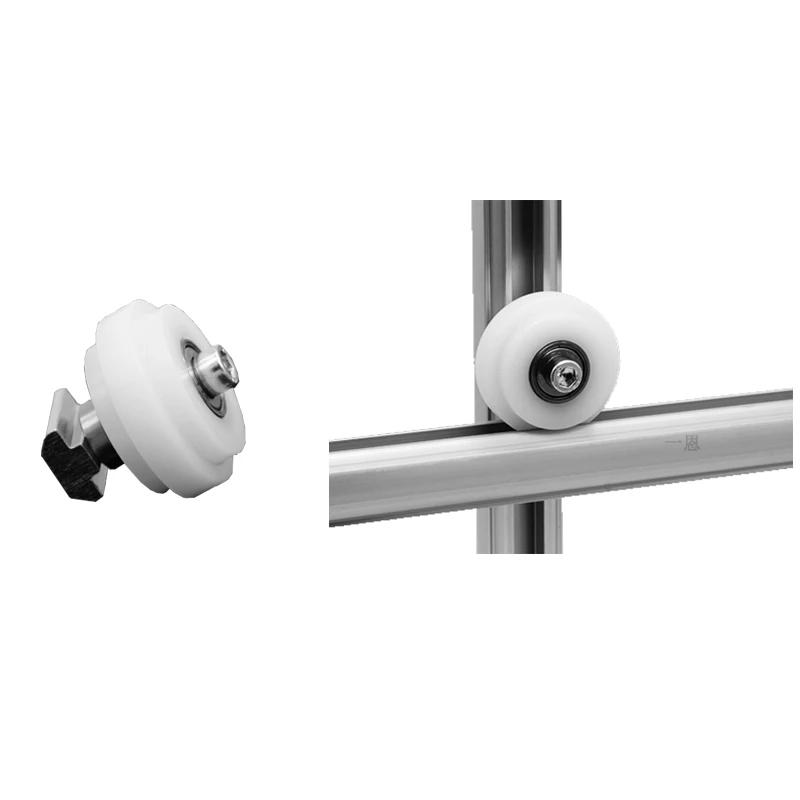 product convex guide wheel and t type slider kit white wheel third generation stainless steel lean line rod workbench frame gae28 fa10-10