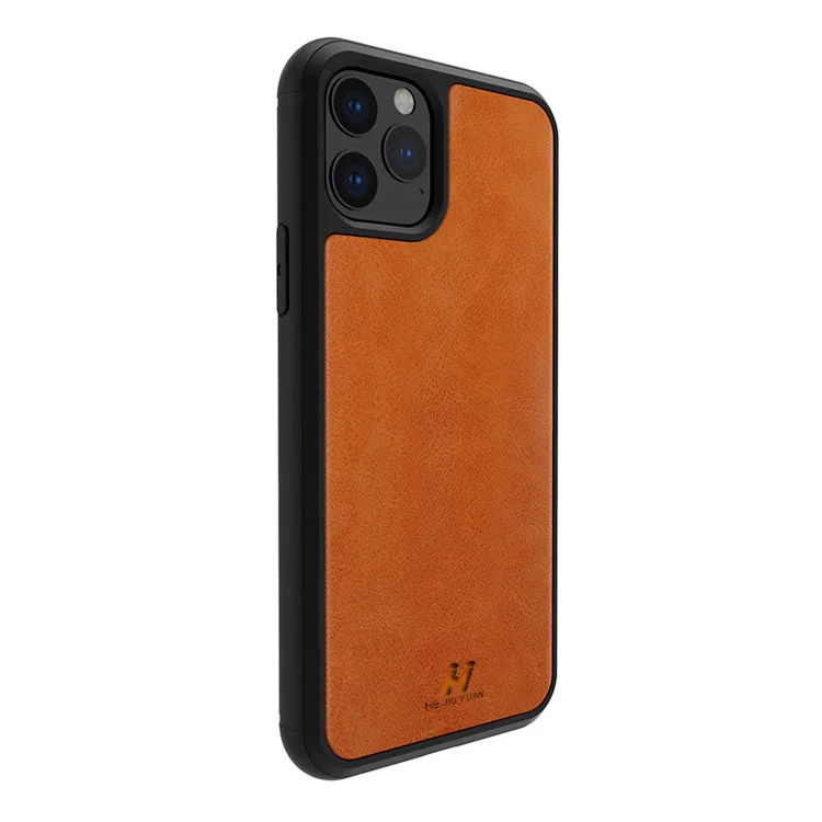 Leather Case Matt Hard Back Blank Case with Groove Custom Cell Phone Cover for iPhone 11 Pro Max 2019