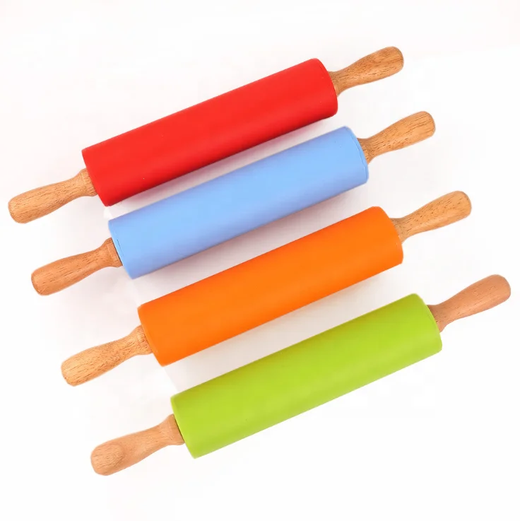 
Colorful Mini Rolling Pin Silicone Rolling Pin for Kids Baking 