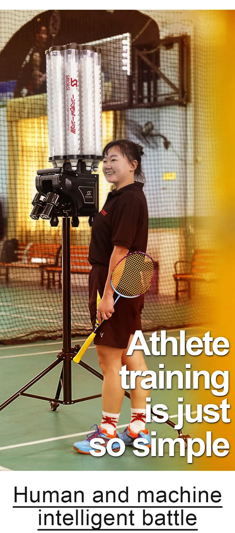 Siboasi Badminton Training Machine Review Canada B2000 Buy Lining