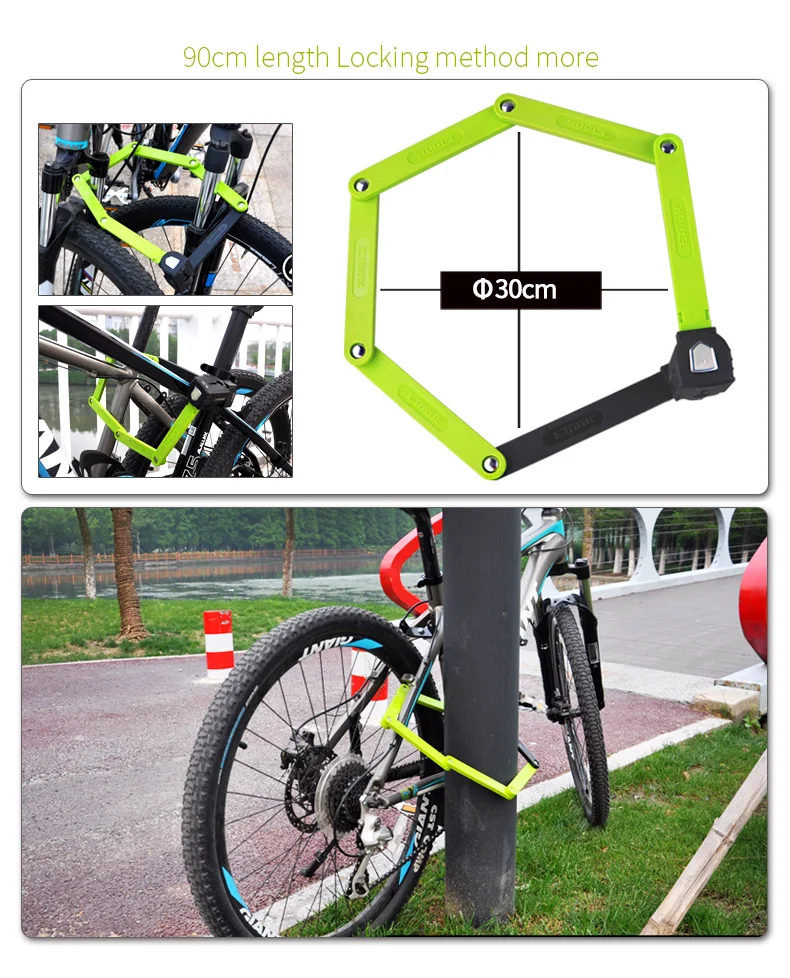 Etook Anti Theft Foldable Bike Lock Motor Cycling Locks Security