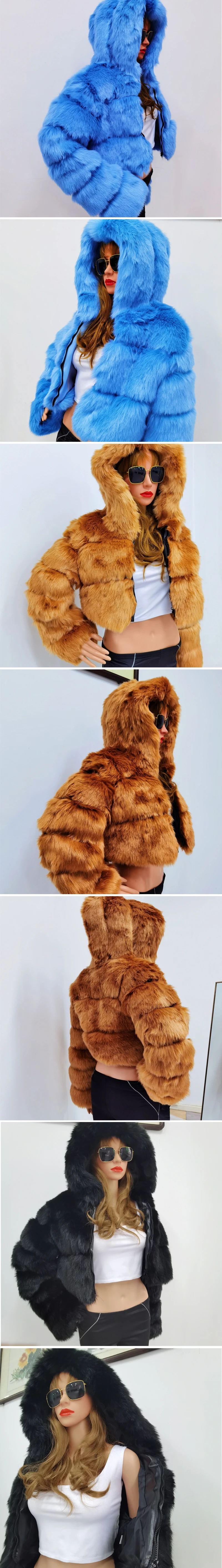 Winter Warm Women Faux Fur Coat ladies short jacket ladies fall leather fur coat fur women jackets