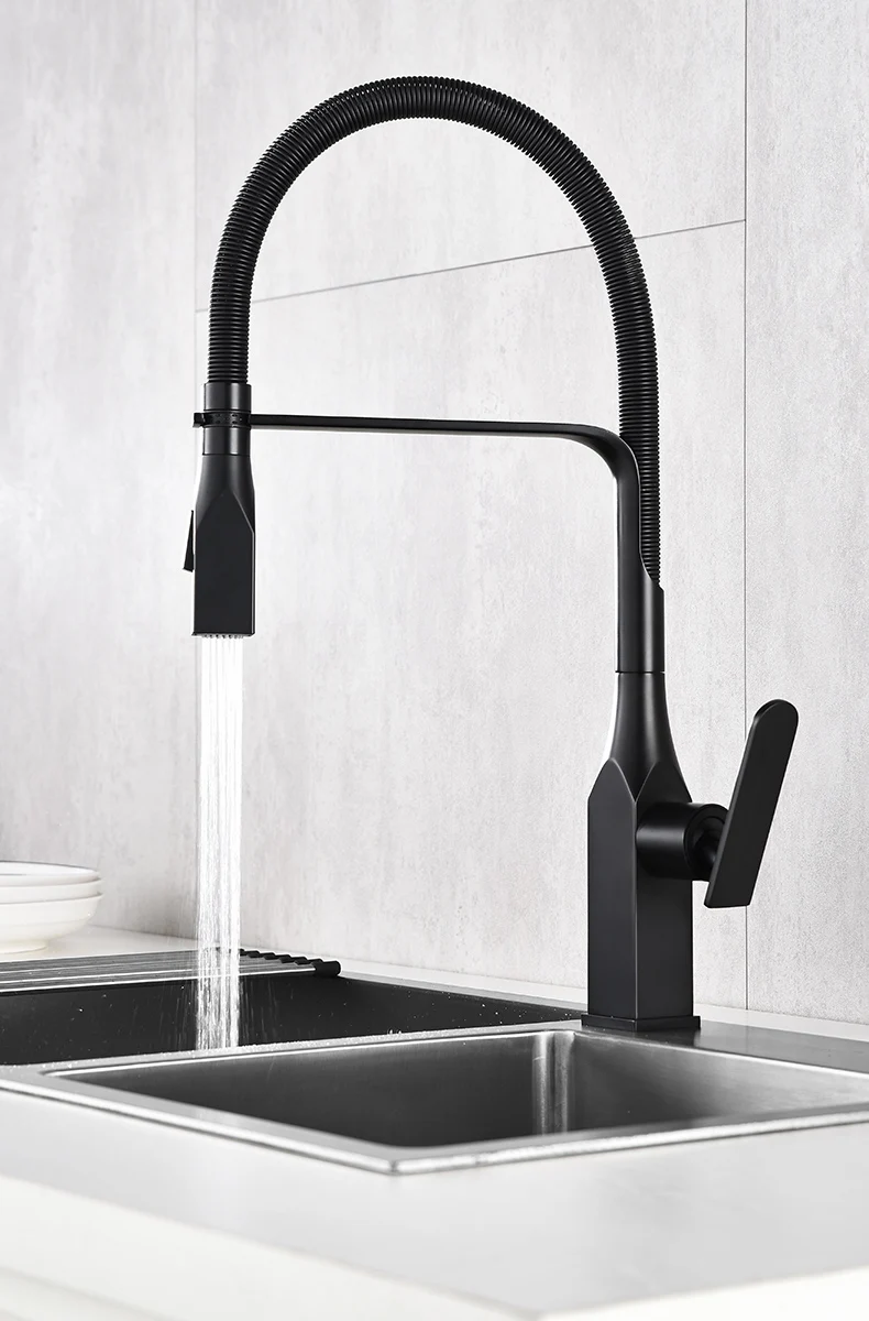 Easy Tall Pull Down Single Handle Sink water Faucet Kitchen Tap Mixer