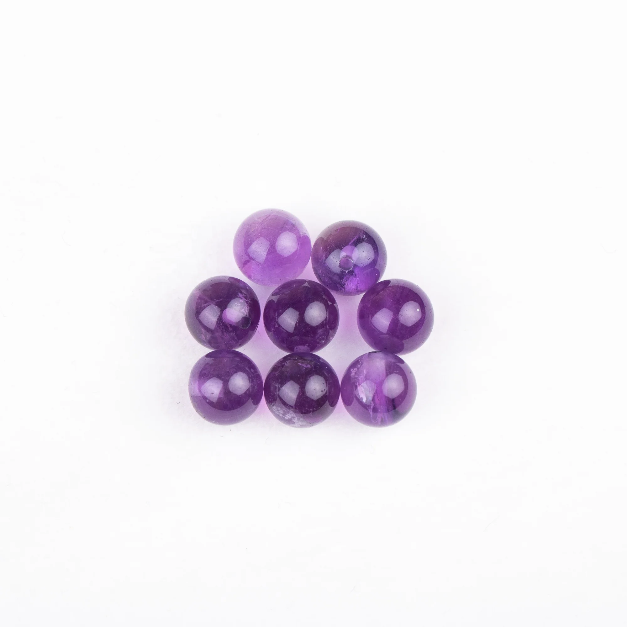 
wholesale 8mm natural round stone bead half drill for jewelry setting 