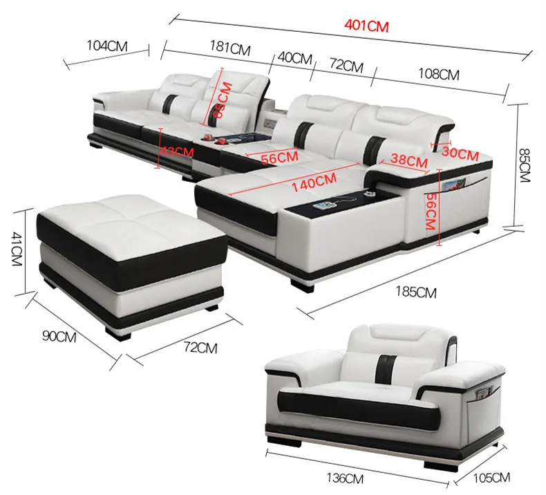 Sofá Cama De Cuero Genuino Para El Hogar,Mueble Lujoso Para Sala De