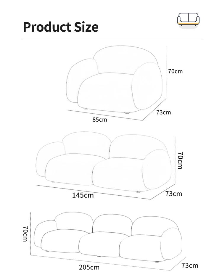 2023 Modern New Design Linen Velvet Fabric Upholstery Living Room Sofa