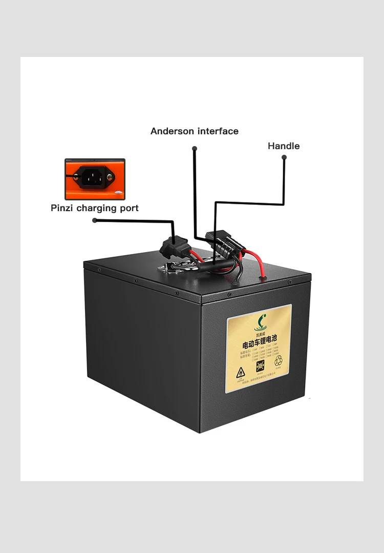 Electric Car Forklift Lithium Ion Battery 48v 60v 72v 30ah 40ah 50ah