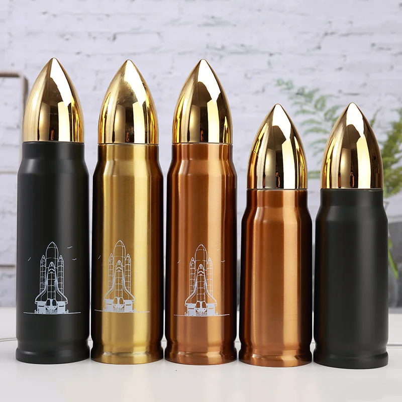 50ml 500ml Bullet Thermos Vacuum Insulated Flasks For Army Man Water