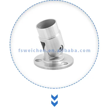 Adjustable Stainless Steel Handrail Wall Flange For Balcony Railing ...