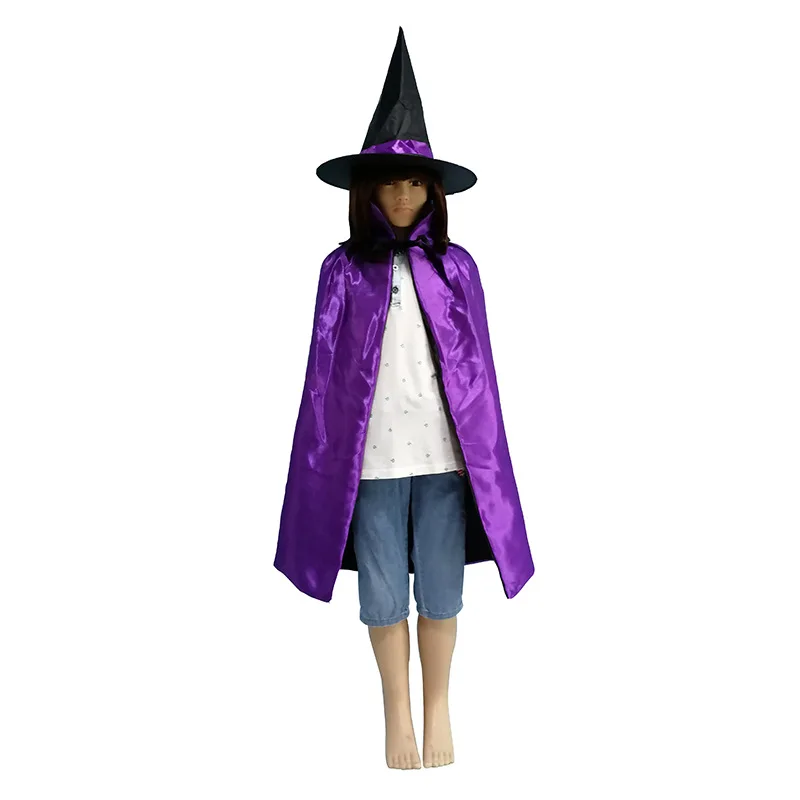 
Costume party halloween carnival party cosplay children wizard cloak hat kids suit wizard costume 