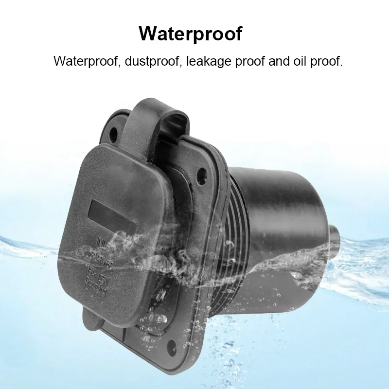 Waterproof Flanged Inlet 15 Amp 125v Nema 5-15 Ac Power Inlet Port Plug ...