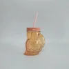 Hot selling the parrot shape straw glass