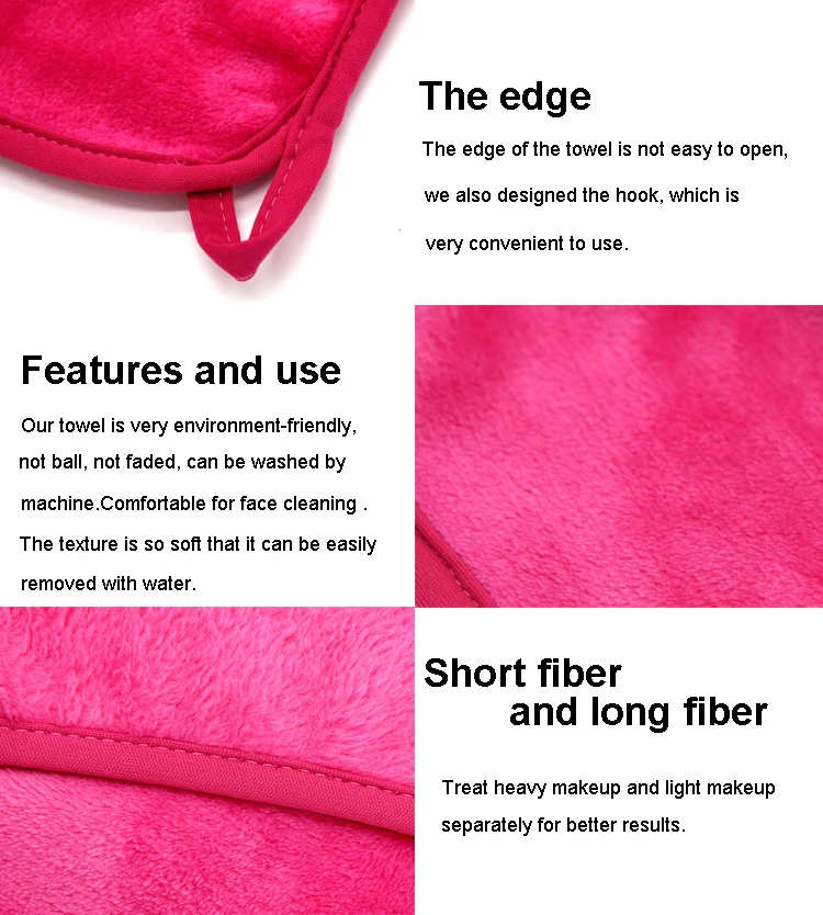Facial Cleaning Towels Face Cosmetic Eraser Cloth Microfiber Makeup Remover Towel