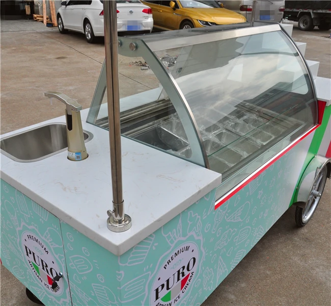 移动冰淇淋机冰淇淋冰棒推车与 oem canpy