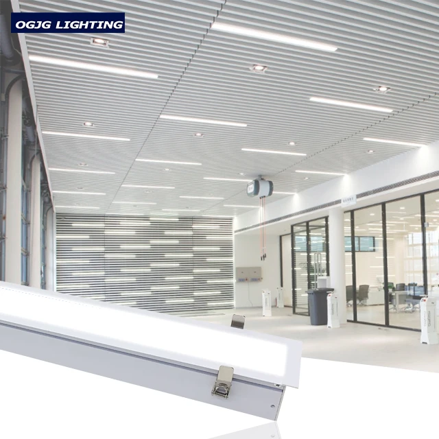 OGJG indoor stair office wall ceiling emergency battery linear fixtures led batten recessed light