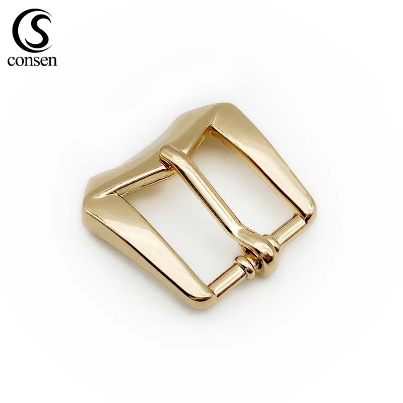  Ladies decorative gold custom  brand logo garment belt metal buckles supplier