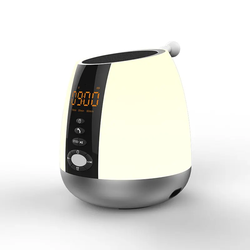 2021 New LED Lamp Timing Off Hands Free Phone Call SD Card Wireless Bluetooth Speaker With Night Light - ANKUX.COM