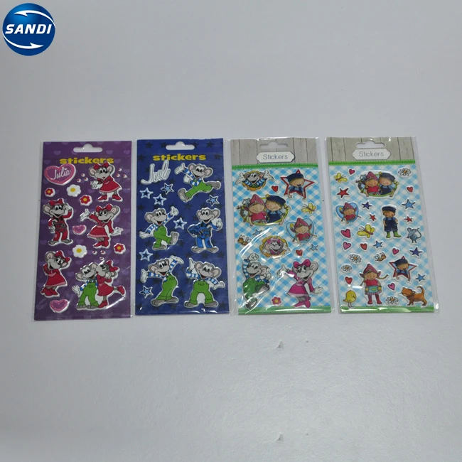 Wholesale custom 3d cartoon puffy bubble stickers