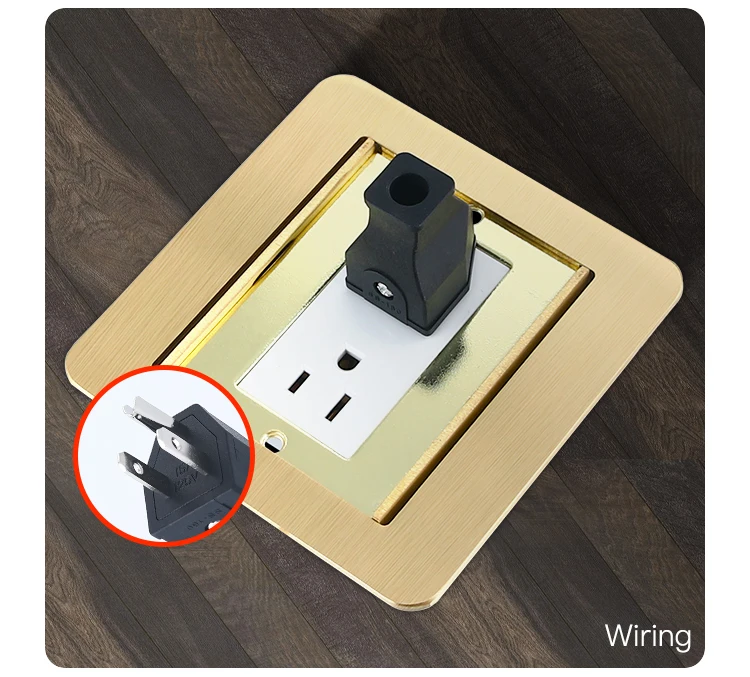 Wholesale USA standard brass electrical power supply 16A hidden socket box