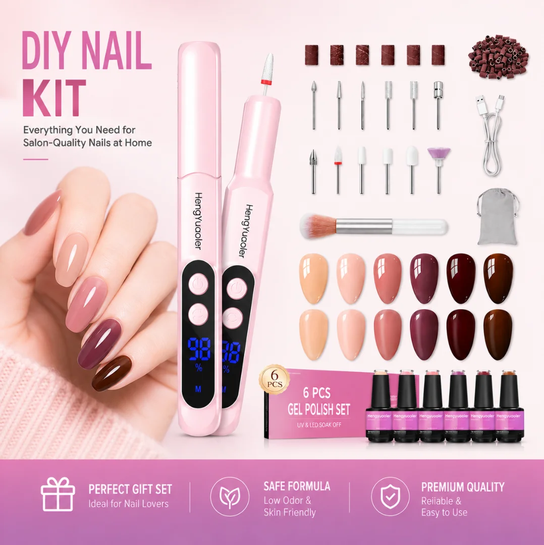 HENGYUAOLER All-in-One DIY Nail Kit