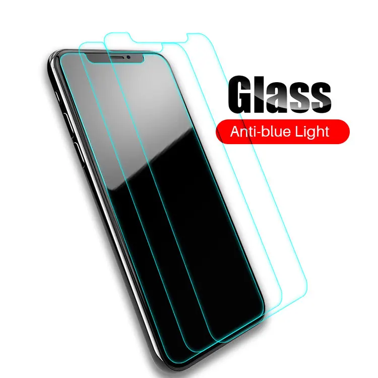Protect Your EYES Anti Blue Light for Apple Cell Phone Screen Protector For iPhone X 12 Mobile Tempered Glass Screen Protector
