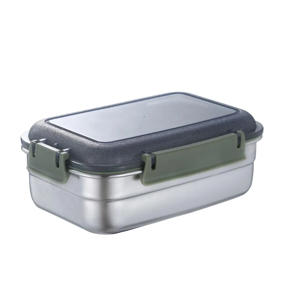 2020 SS 304 Stainless Steel Lunch Box Bento 3 Compartment storage supplies box