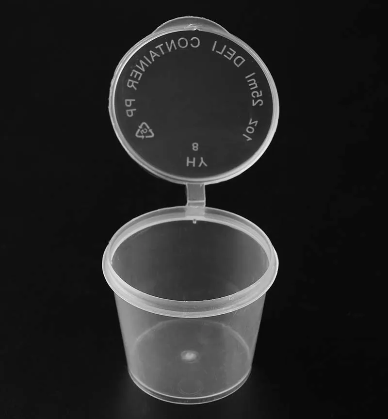 1oz 25ml Clear Pp Deli Sauce Container Cup With Lid 2000pcs Each Carton