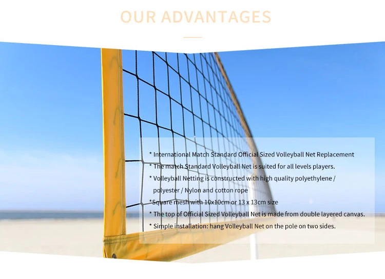 Portable Custom 3m Beach Volleyball Net Low Prices Volleyball Nets