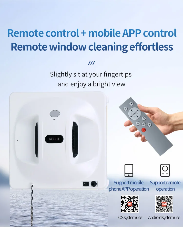 2021 Newest App Operation Magnetic Glass Cleaner Robot With Remote Control