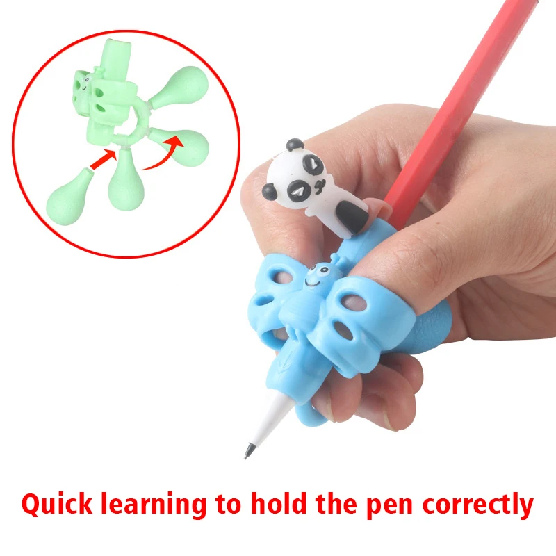 Children Cute Shape Soft Silicon Pencil Grips Correction Writing