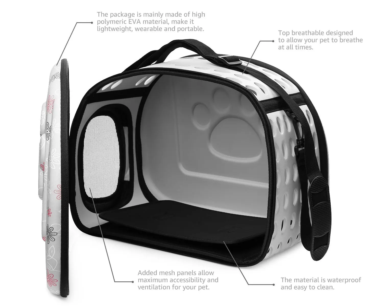 Dog Carrier Bag Portable Pet Handbag Foldable Travel Bag Puppy Carrying