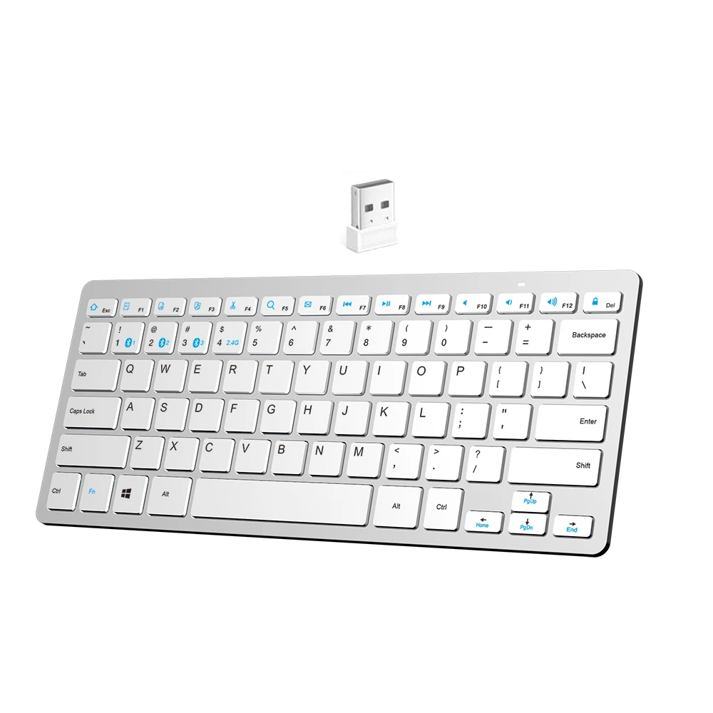 Dual Device Wireless Bluetooth Keyboard Oem Language Thai Keyboard For