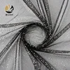Fancy design high quality black printed rose gold polka dot tulle netting fabric for dress