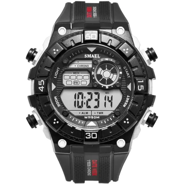 Smael 1439 Wrist Watches Top Quality 48mm Dial Diameter Digital Men Stainless Steel Back Cover Watch Sport Electronic Alarm