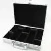 Aluminium coin Case for 2 x 2 coin holders wallets and capsules with 5 rows