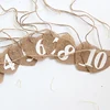 Linen Heart-shaped card Personalized custom digital flags Table Card Party wedding home decoration DIY Manual accessories