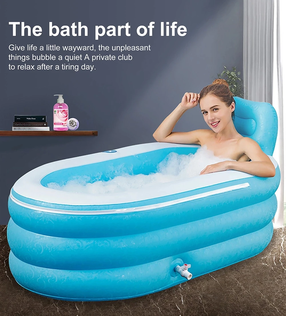 Customized Portable PVC Inflatable Sitting Bathtub for Adult