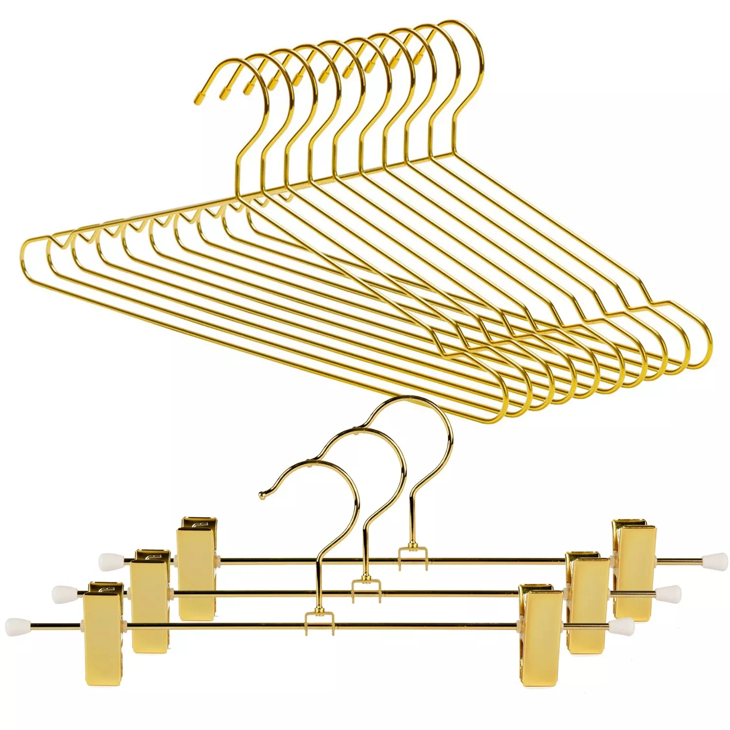 Clothing Hangers Set Golden Metal Hanger With Clip 2022 Luxury Durable