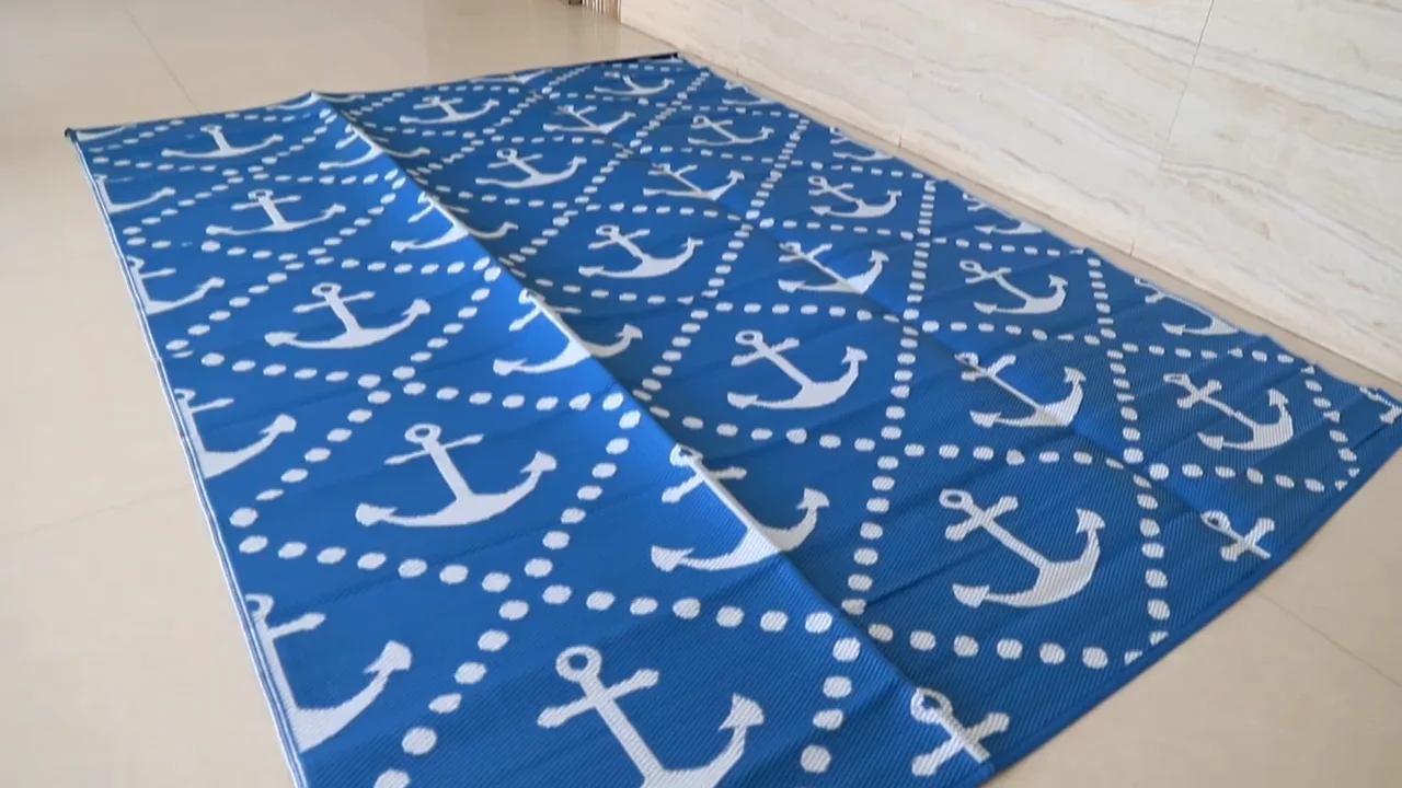 Wholesale Custom Waterproof Folding Outdoor Carpet Pp Plastic Patio Rug