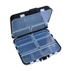 12*10*3.3cm 16 compartment double side transparent plastic small size plastic fishing tackle box lure box