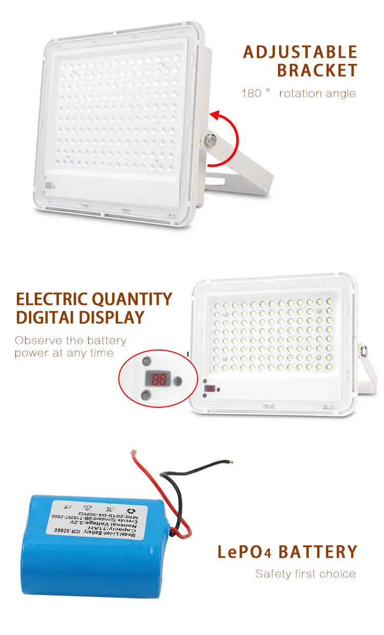 Solar Flood Light Parts Ip 65 40w 60w 100w 200w Led Flood Light Solar