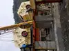 mining pick rough purple garnet chalcopyrite ore