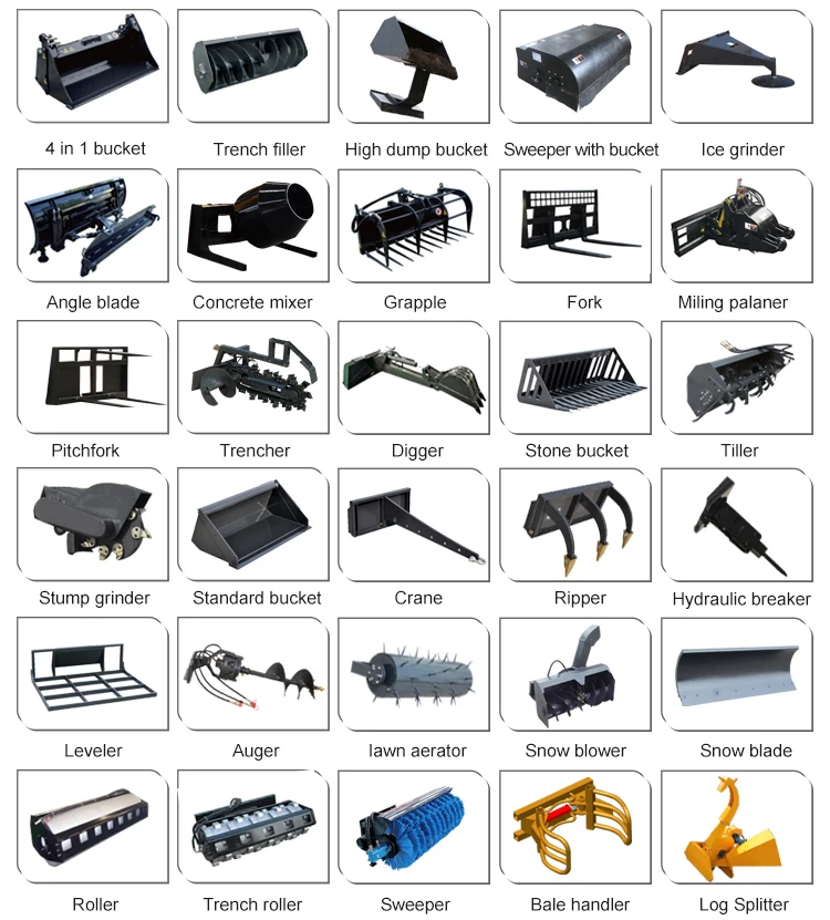 Factory Supply Fullhydraulic Skid Steer Loader Earth Auger For Skid