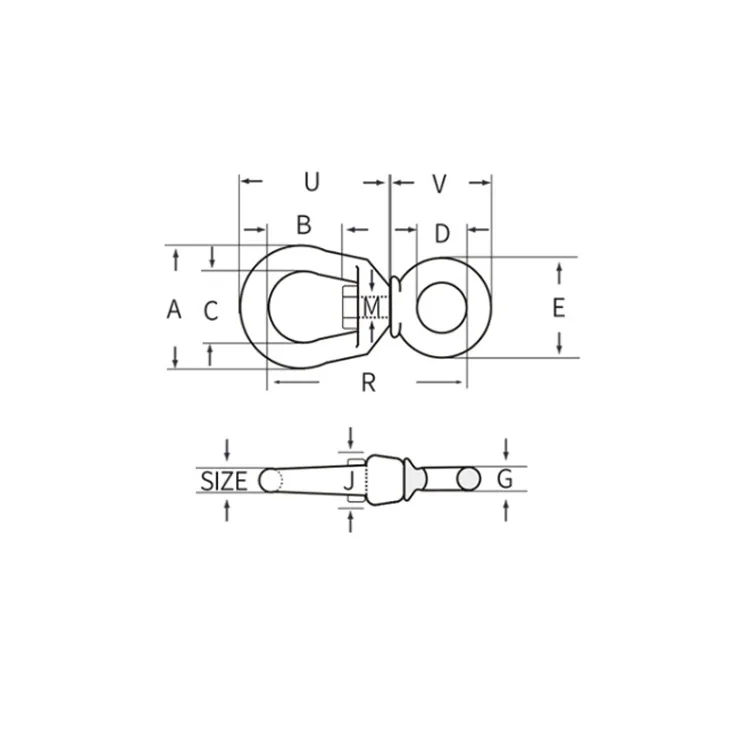 Galvanized Lifting Swivel Eye With Eye And Ring Type Us Type G401 Type