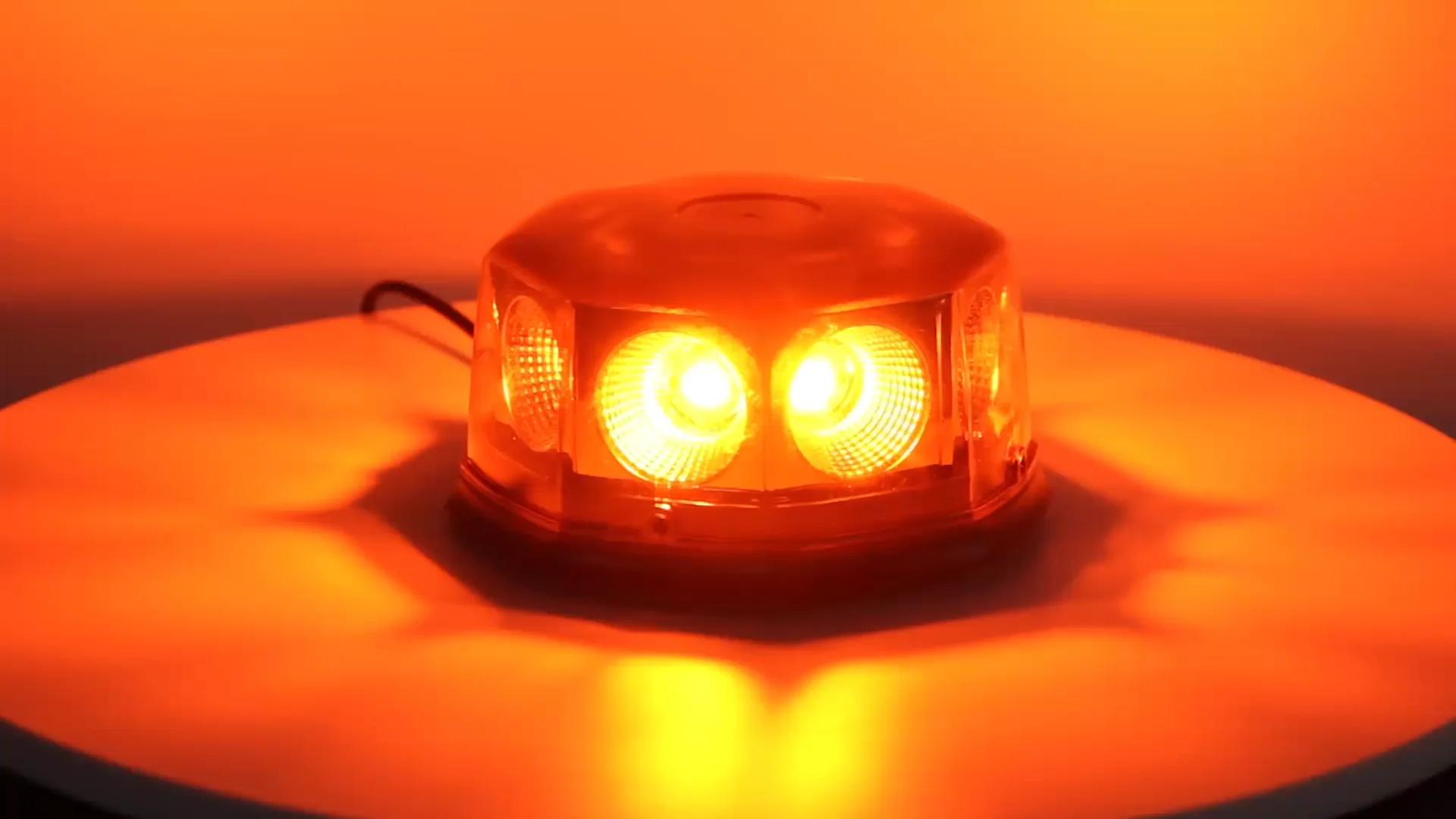 Truck Rooftop Rotating Emergency Flash Strobe Warning Led Beacon Amber
