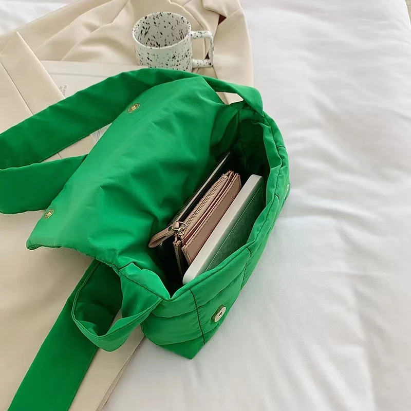 New Arrival Designer Women Purses Bags Winter Cross Body Puff Cushion